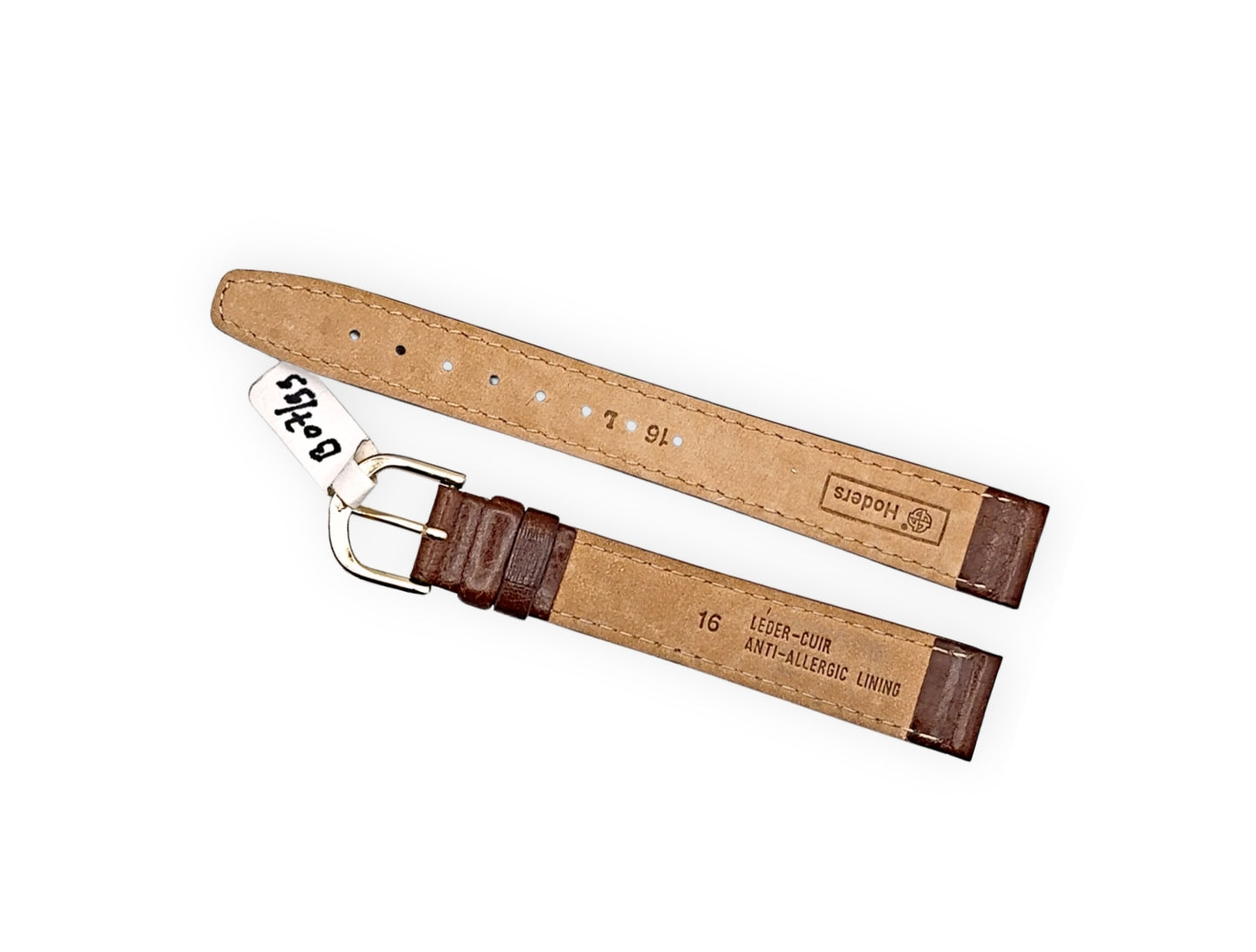 Cinturino in pelle marrone Hoders 16mm