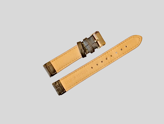 Black leather strap 18mm