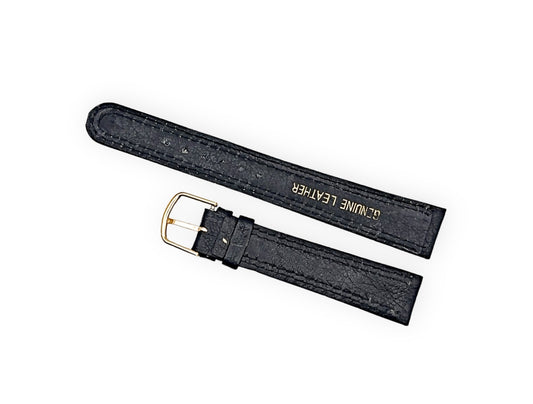 Matt black strap 16mm, double stitching
