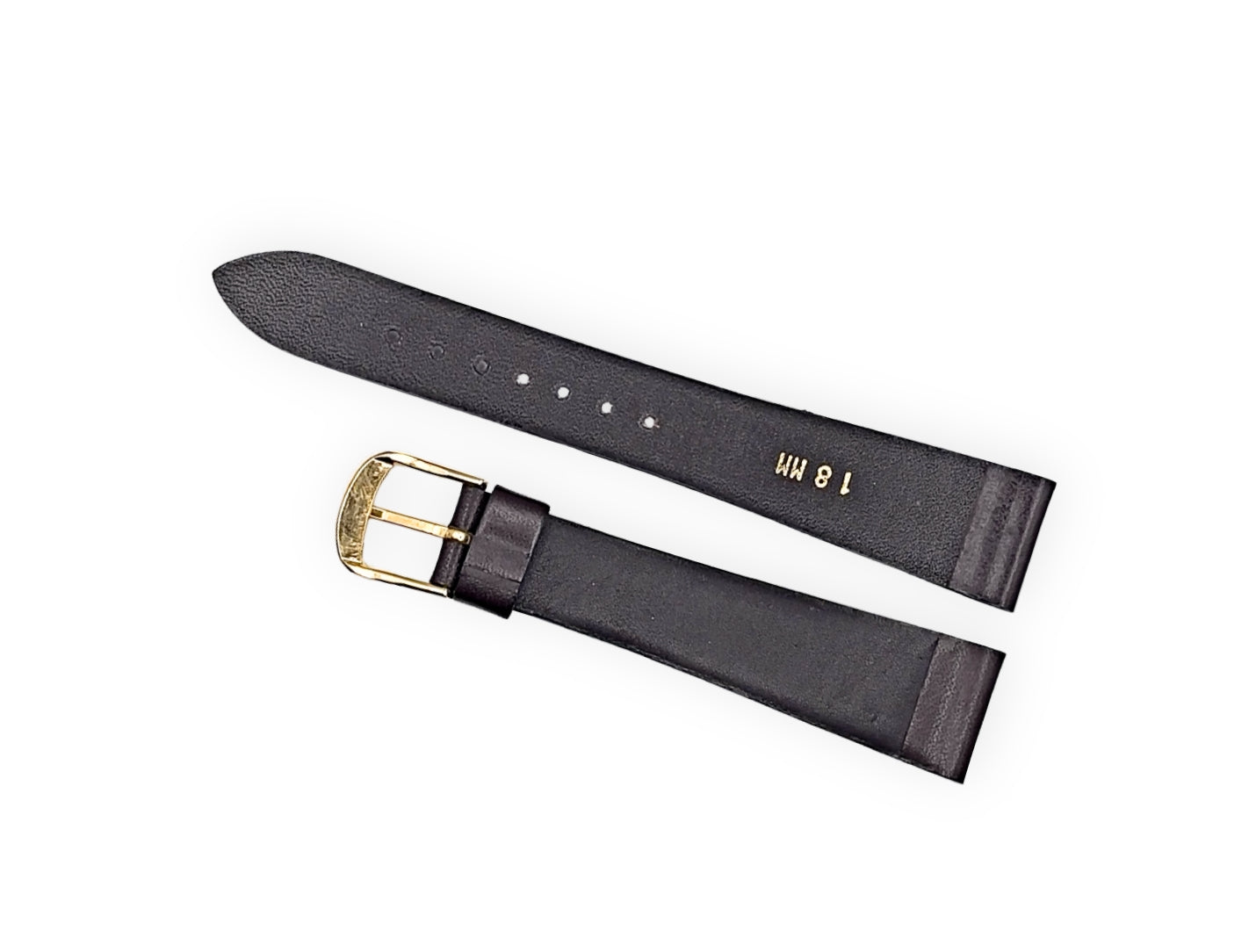 Brown leather strap 18mm