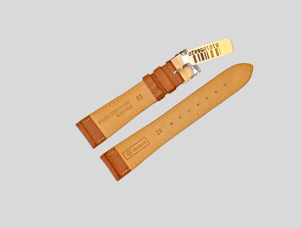 Hoders brown leather strap 20mm