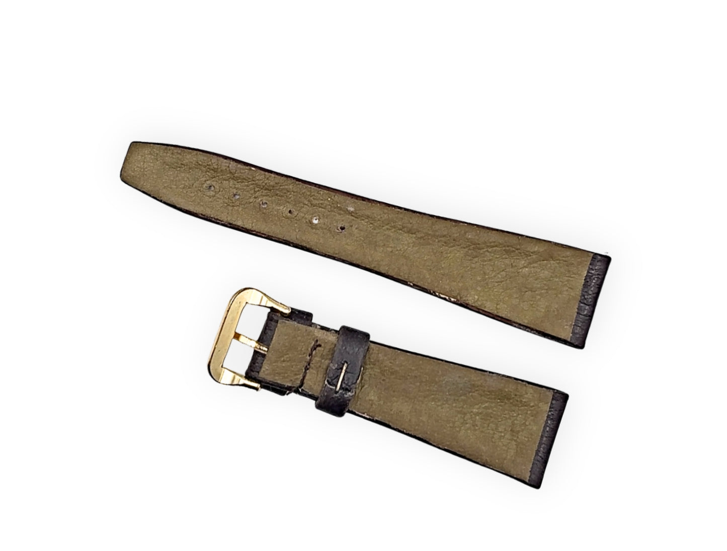 Zwarte leren band 20mm