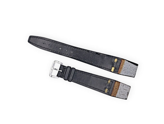 Cinturino in pelle nera 20mm