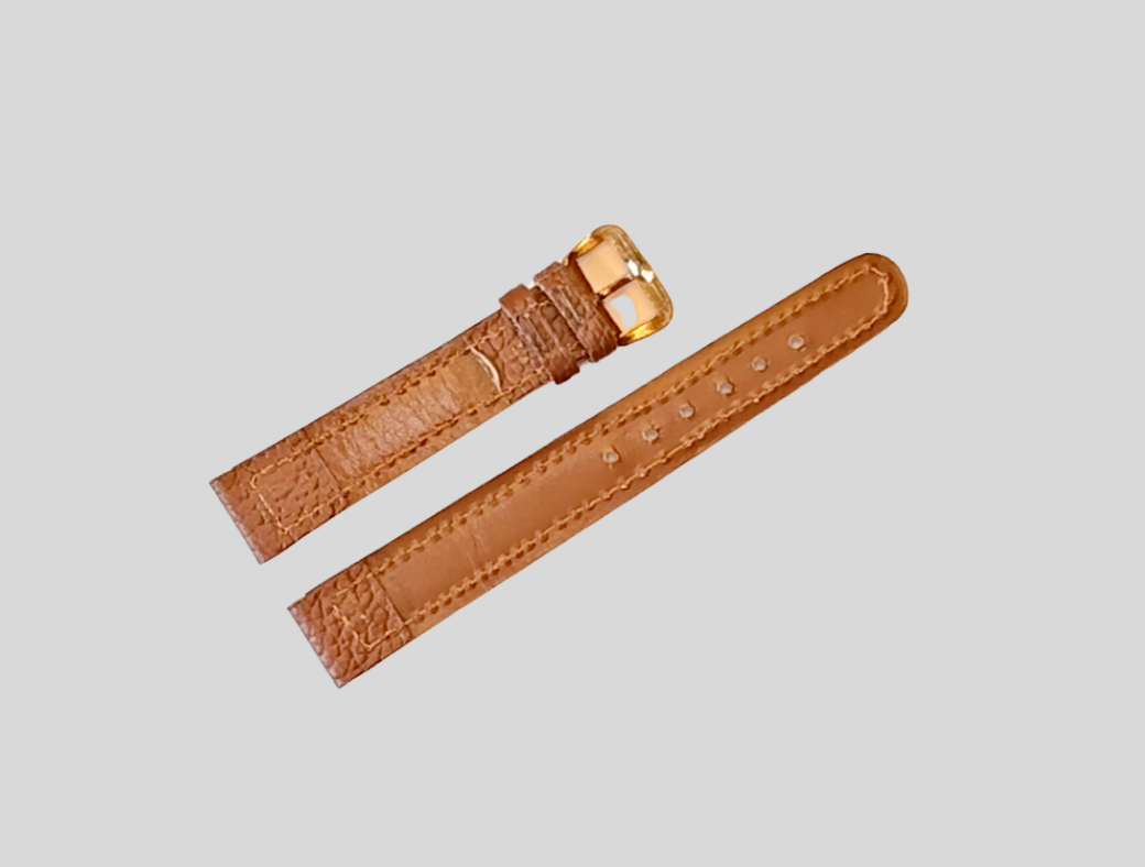 Cinturino per orologio in pelle marrone 16mm