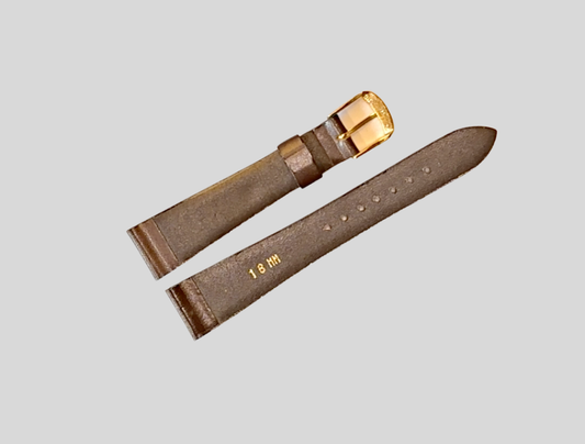 Brown leather strap 19mm
