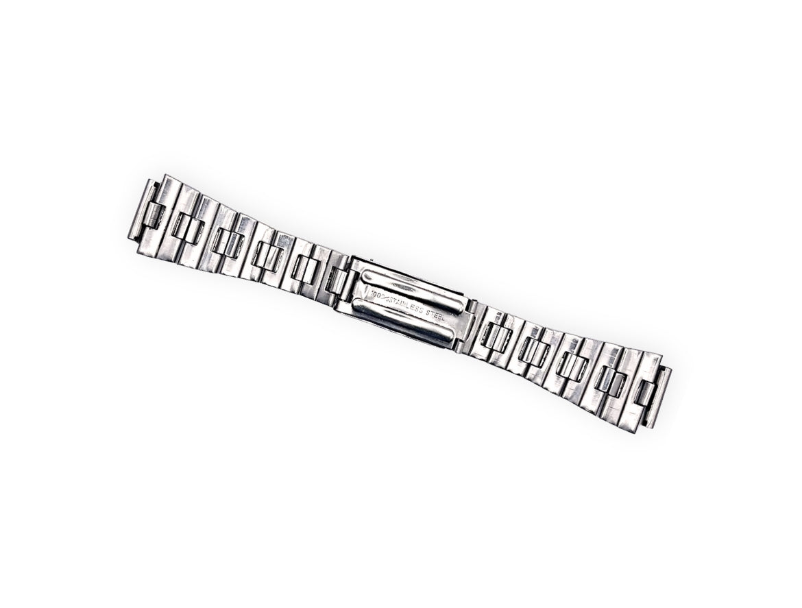 Flared 23mm vintage stainless steel bracelet - endlinks 18mm