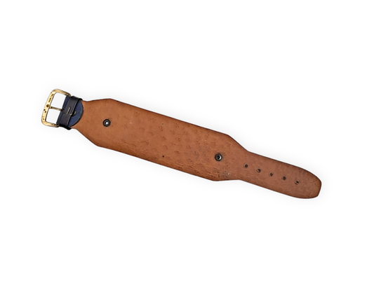 Vintage high quality Bund Watch Strap – Blue suede & black leather finish – NOS - as of 16mm lugwidth