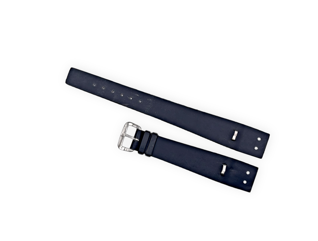 Basic Black faux-leather open-end strap 20mm XL