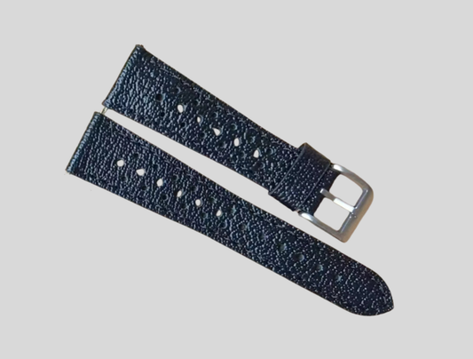 Corfam inspired Racing Strap - Black