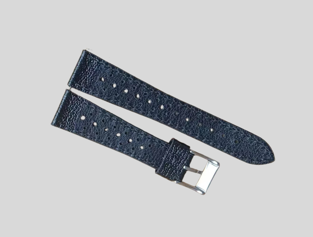 Corfam inspired Racing Strap - Black