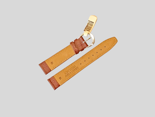 Brown leather strap 18mm