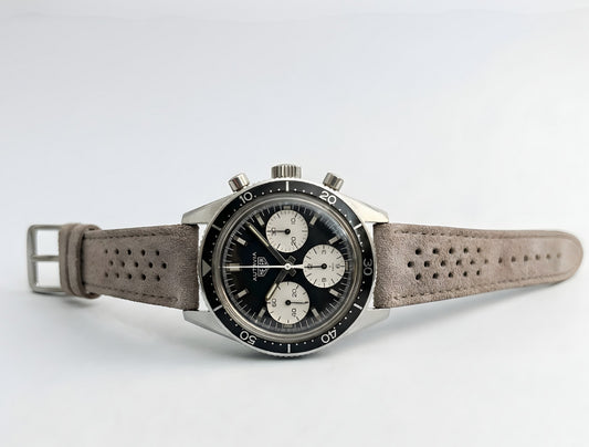 Vintage style Racing Strap - Natural Brown Suede Leather