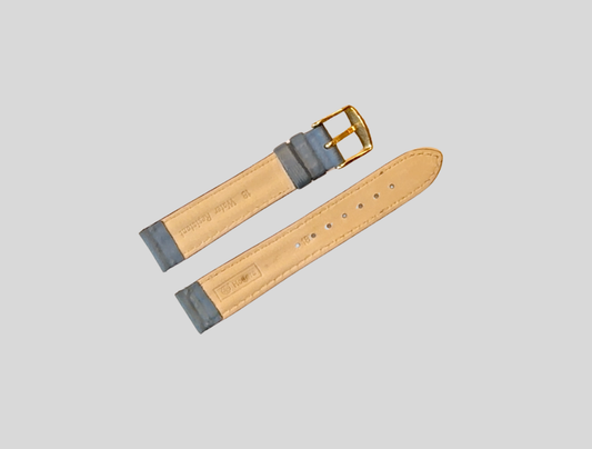 Hoders blue/gray leather strap 18mm