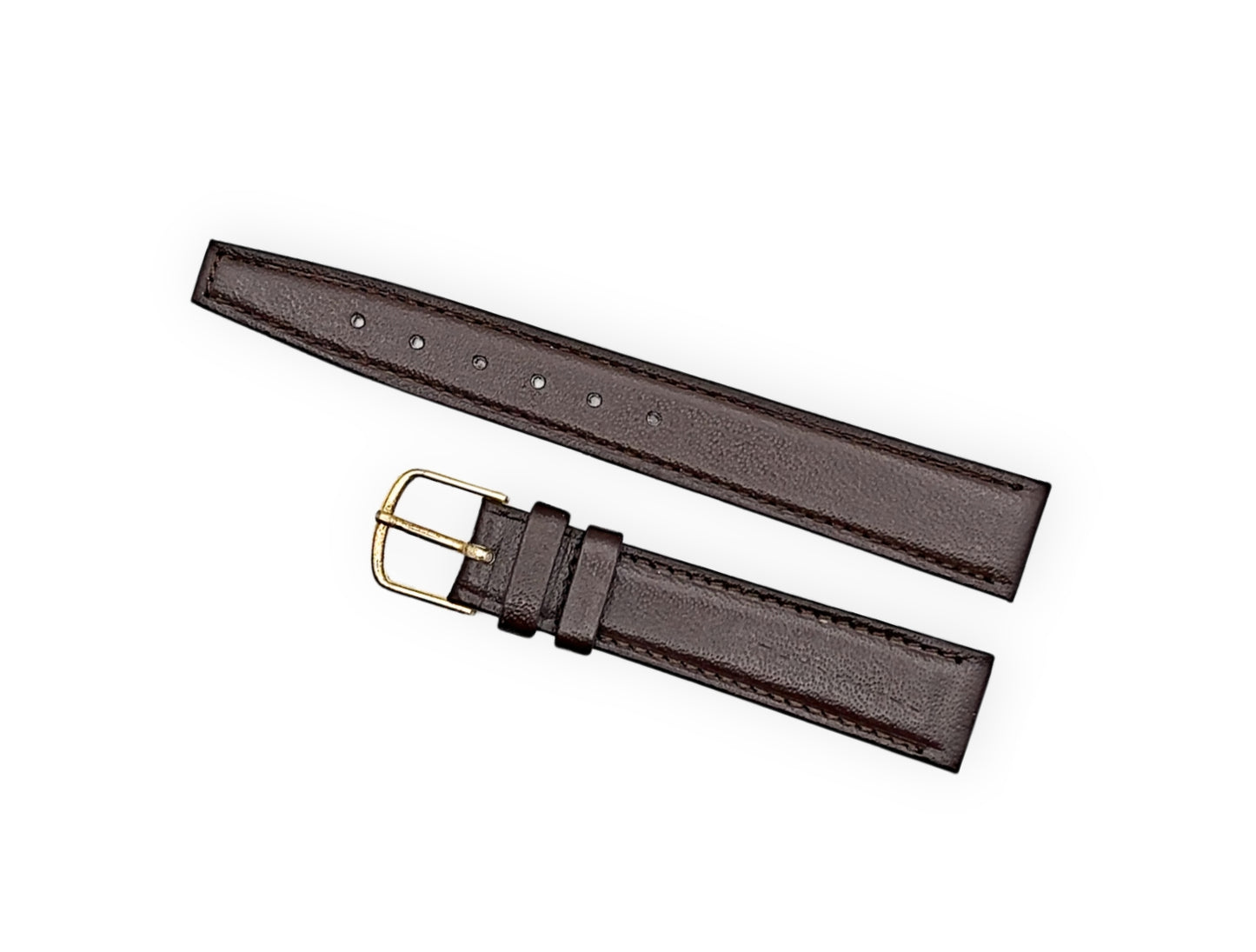 Cinturino in pelle marrone 16mm