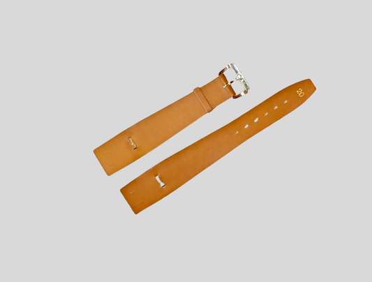 Light brown leather strap 20mm