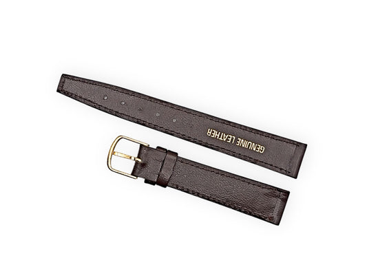 Brown leather strap 16mm