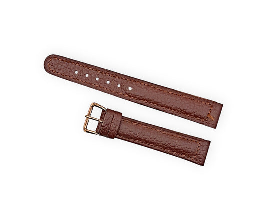 Brown leather watchstrap 16mm