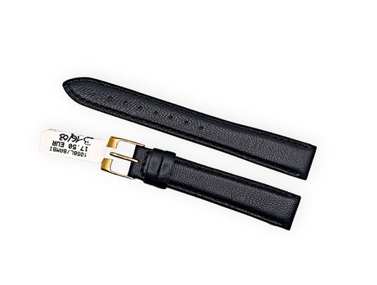 Hoders black leather strap 16mm