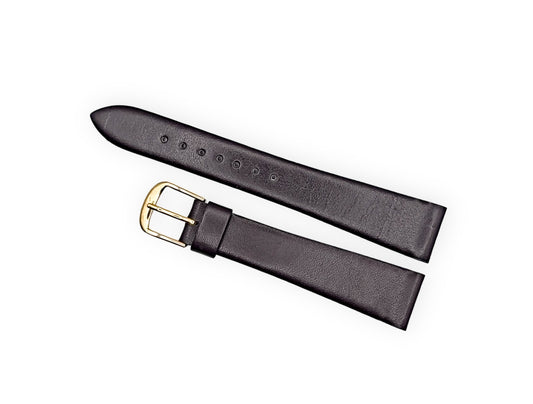 Brown leather strap 18mm