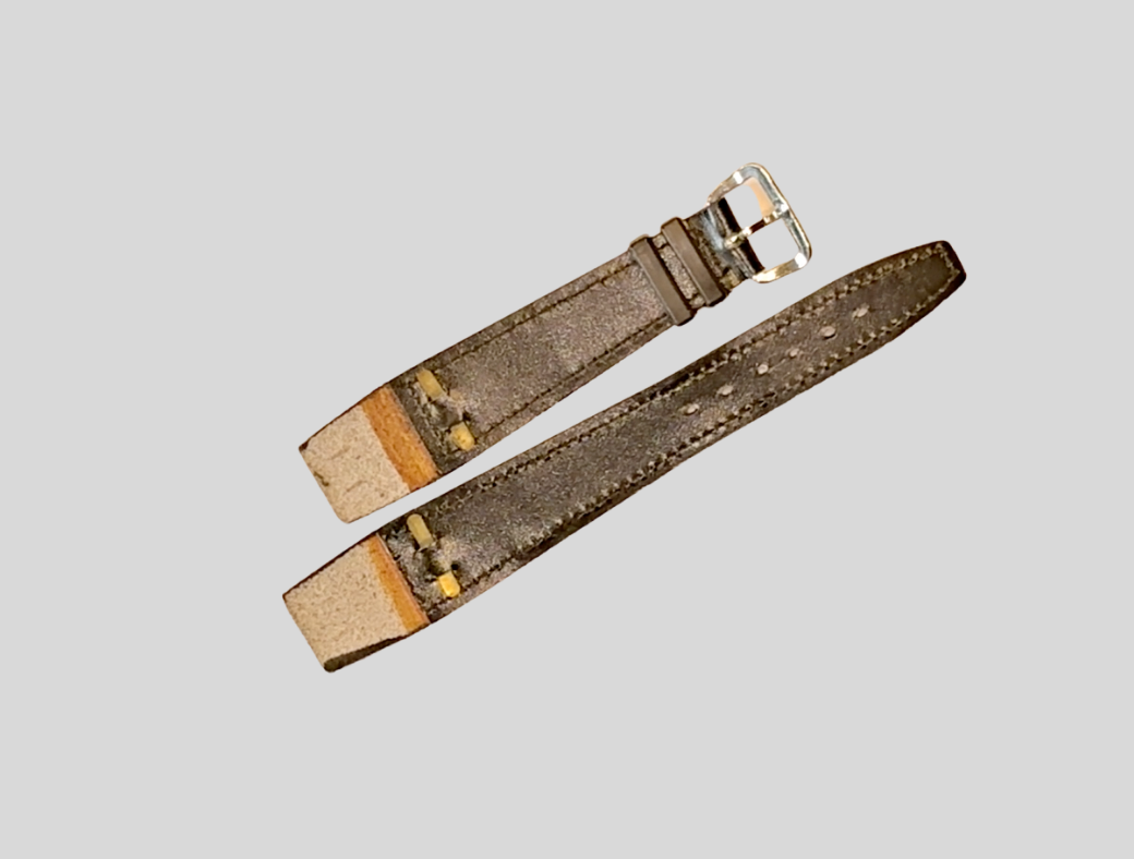 Black leather strap 20mm