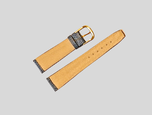 Blue leather strap 18mm