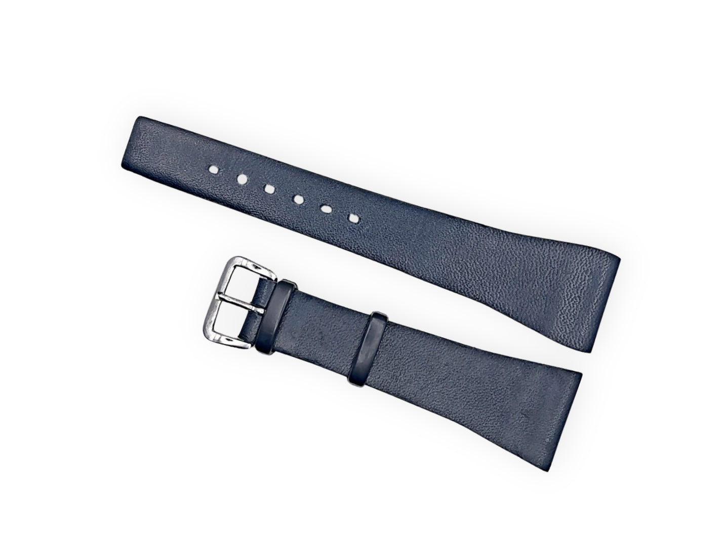 Cinturino in pelle morbida blu scuro 24/14mm