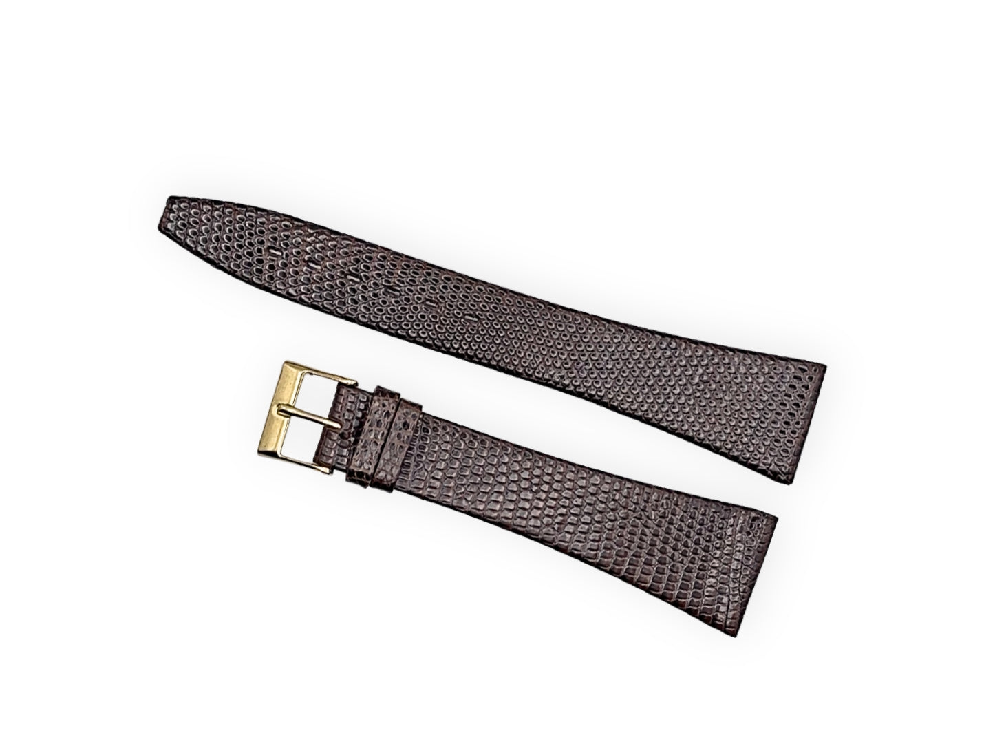 Brown lizard leather strap 19mm