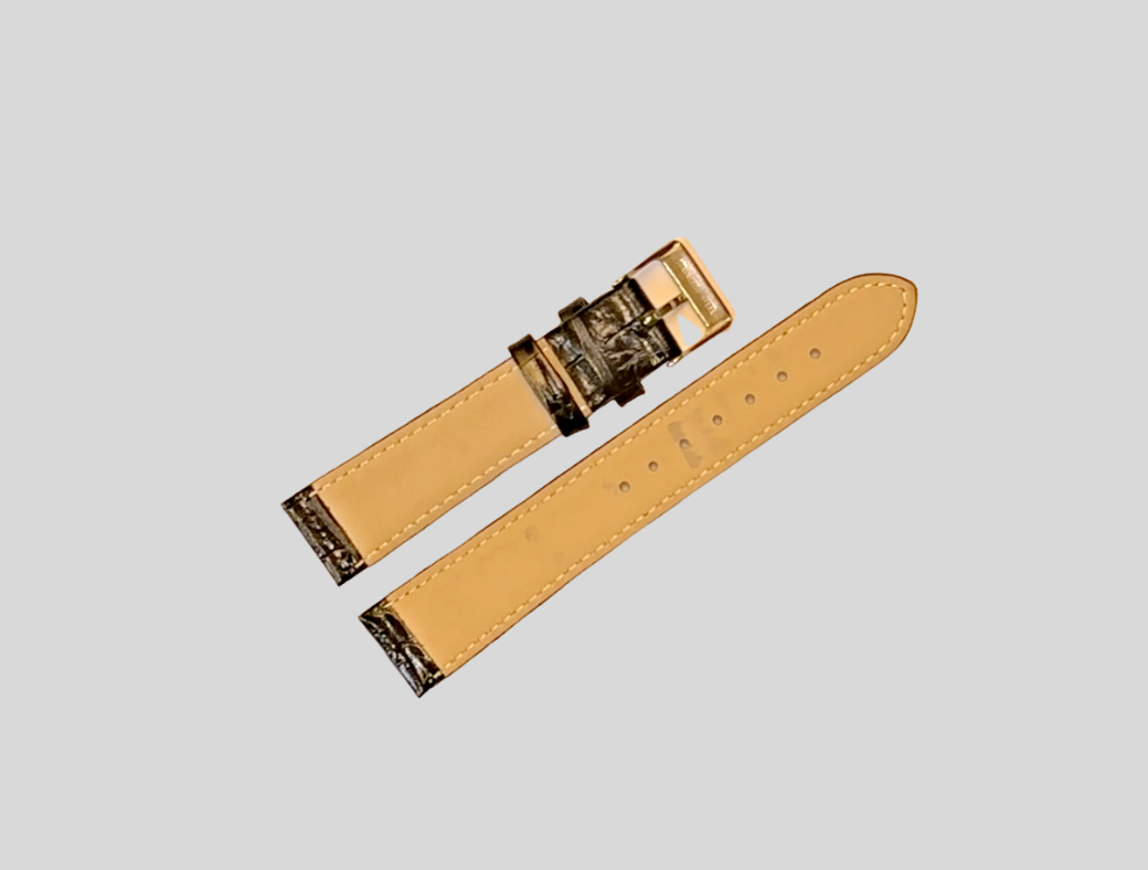 Zwarte leren band 18mm