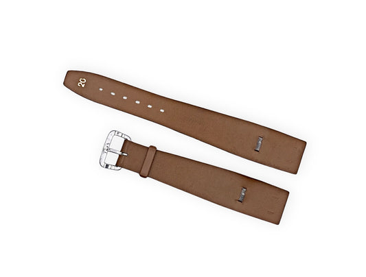 Brown leather strap 20mm