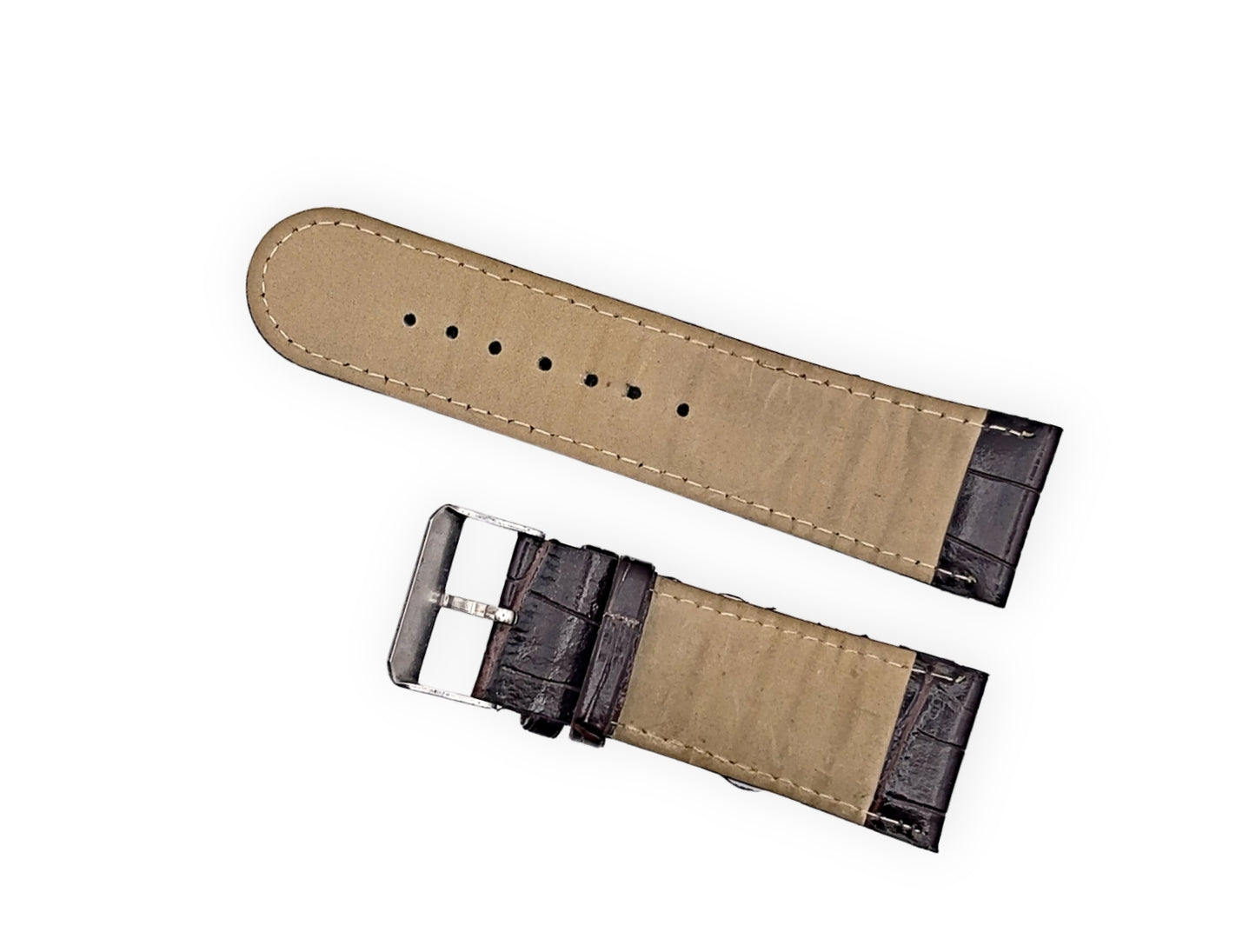 Cinturino in pelle marrone 25mm