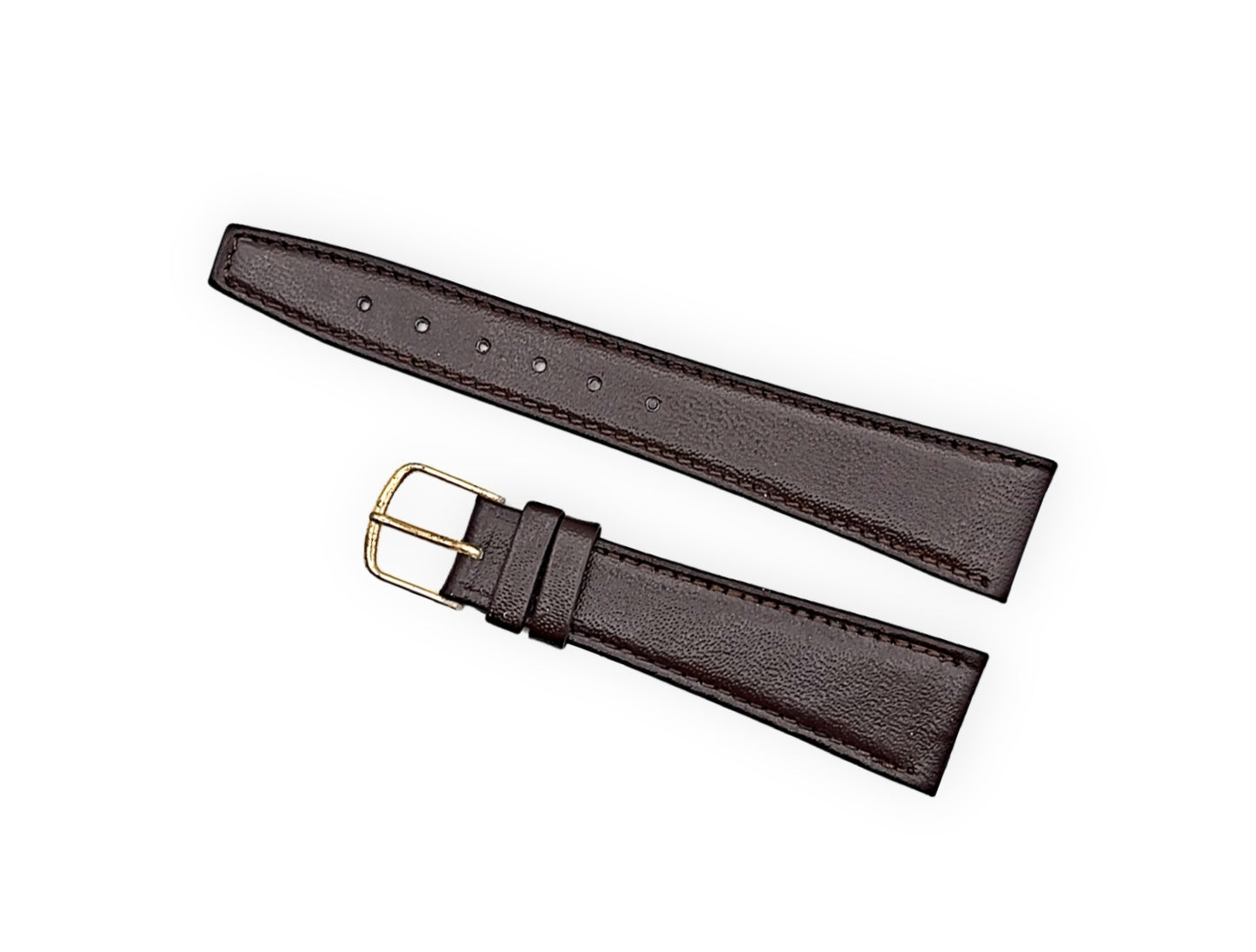 Thin brown leather strap 20mm