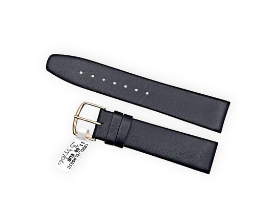 Black thin leather strap 20mm