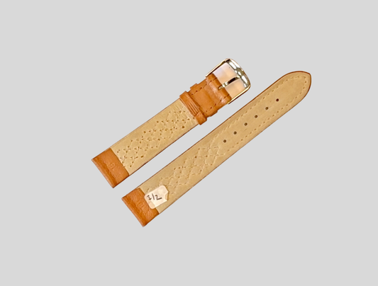 Brown leather strap 18mm