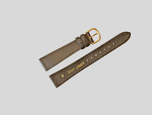 Black leather watchstrap 18mm