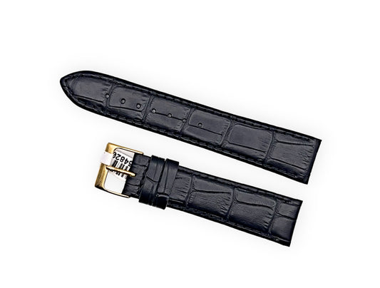 Hoders black leather strap 20mm