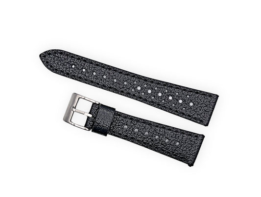 Corfam inspired Racing Strap - Black