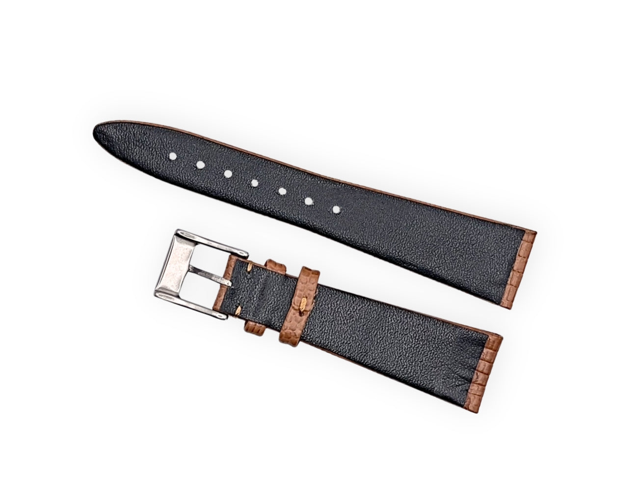 Vintage style watch Strap - Light Brown Lizard