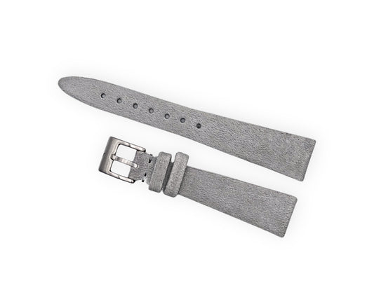 Vintage style watch Strap - Grey Suede Leather