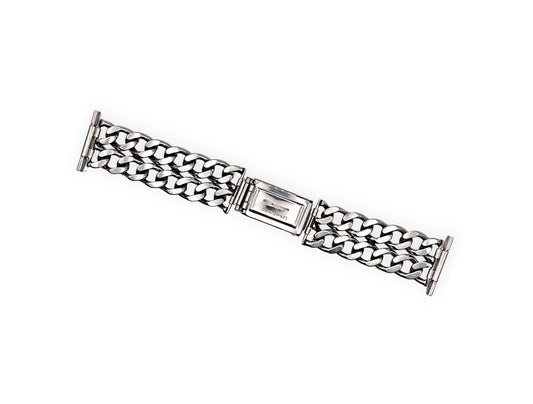 Expandro Double Chain Link Steel Bracelet mod. 722/22, lugs 16mm up to 28mm