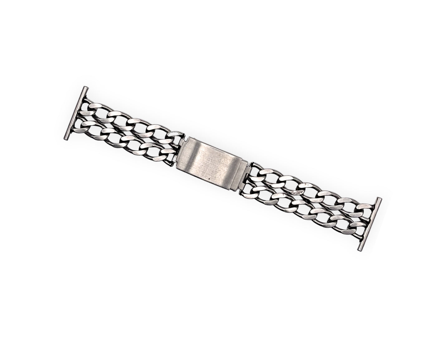 Expandro Double Chain Link Steel Bracelet mod. 717/22, lugs 16mm up to 28mm