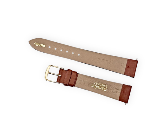 Apollo light brown leather strap 18mm