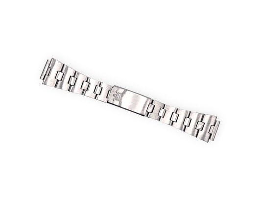 Flared 23mm vintage stainless steel bracelet - endlinks 18mm