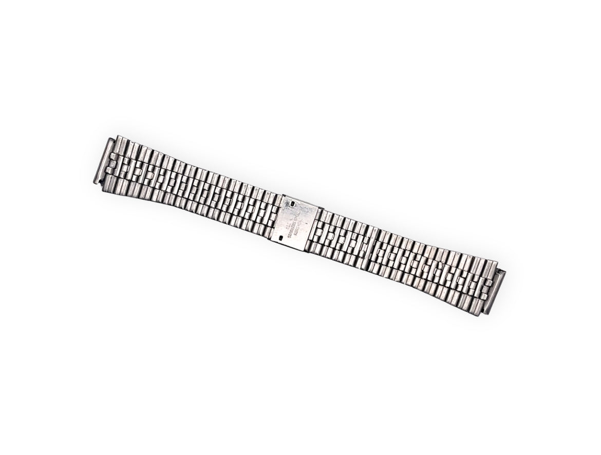 Vintage stainless steel flared bracelet 20mm - endlinks 18mm