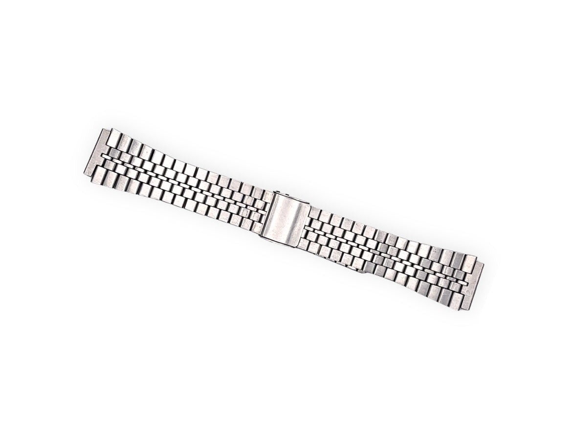 Vintage stainless steel flared 2-piece bracelet 21mm - endlinks 18mm