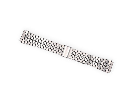 Vintage stainless steel flared 2-piece bracelet 21mm - endlinks 18mm