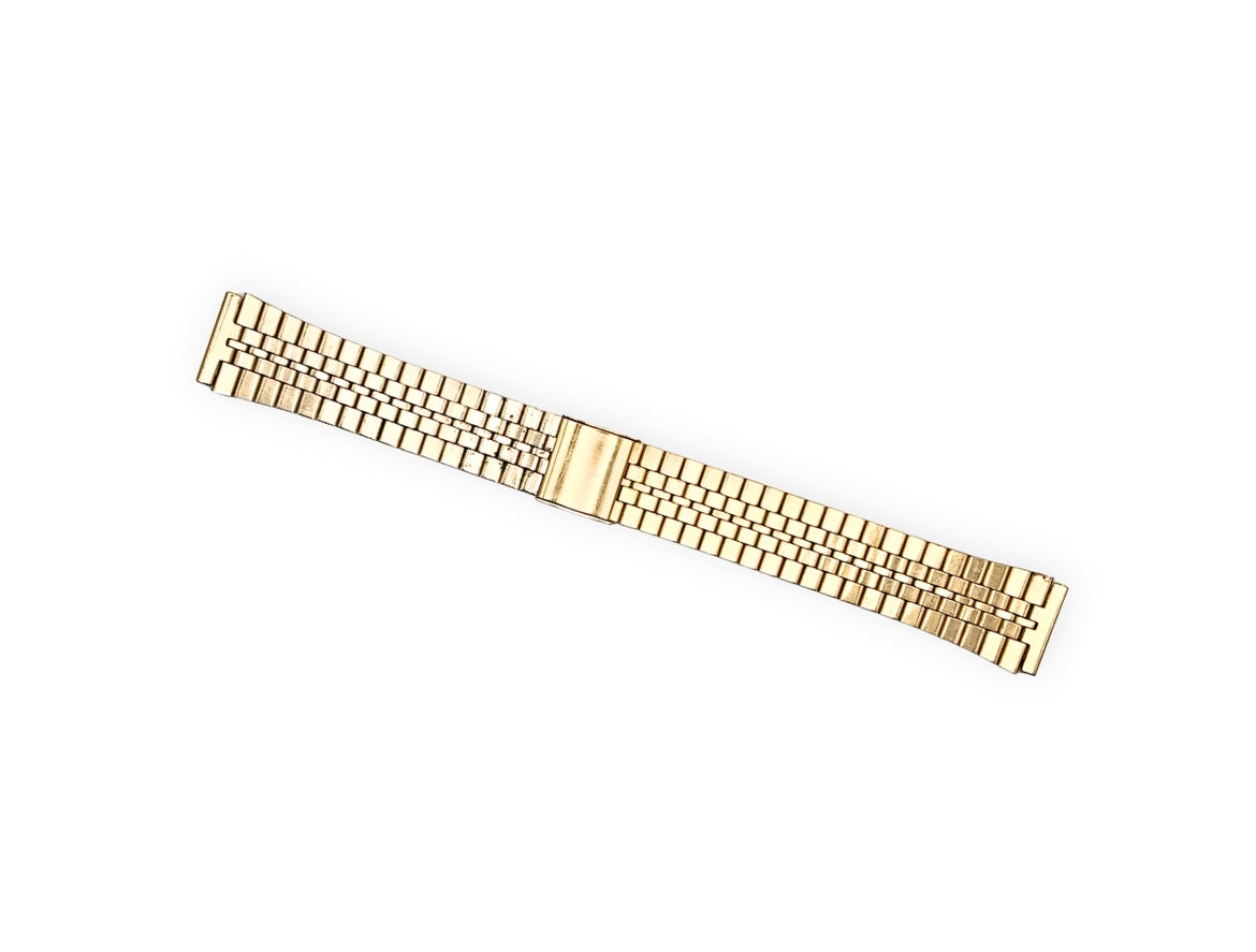 Vintage stainless steel goldplated flared bracelet 18mm