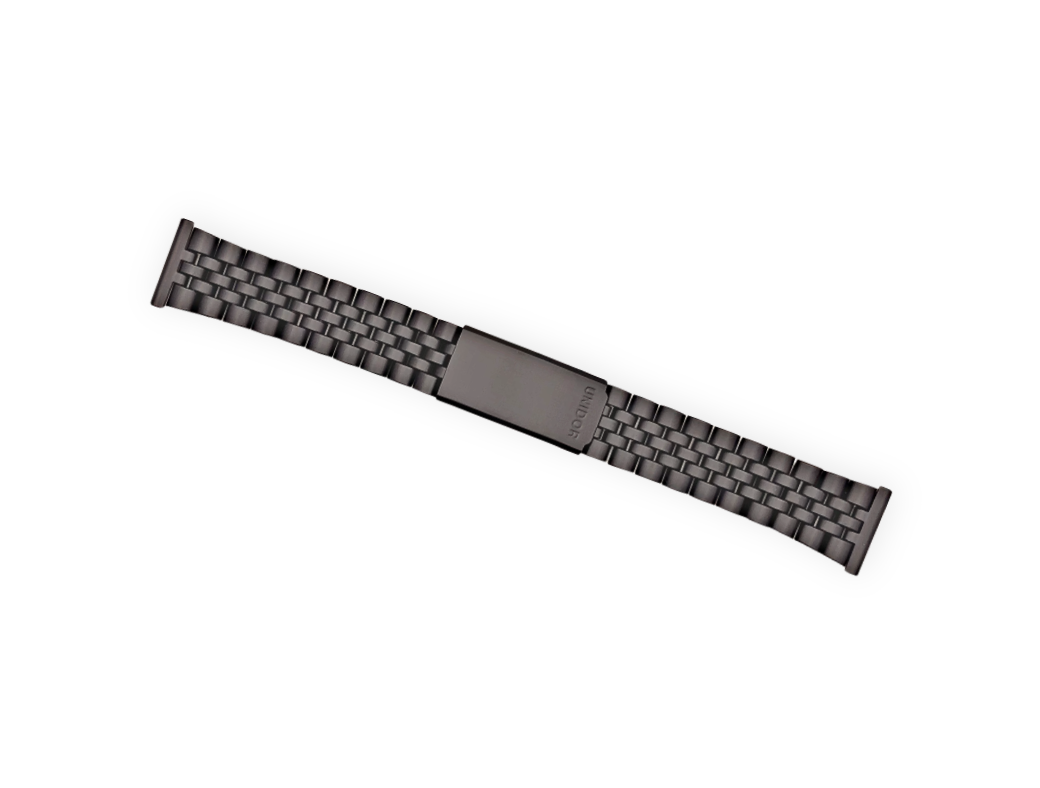 Expandro Unidor black PVD coated stainless steel 'Jubilee' bracelet 19mm