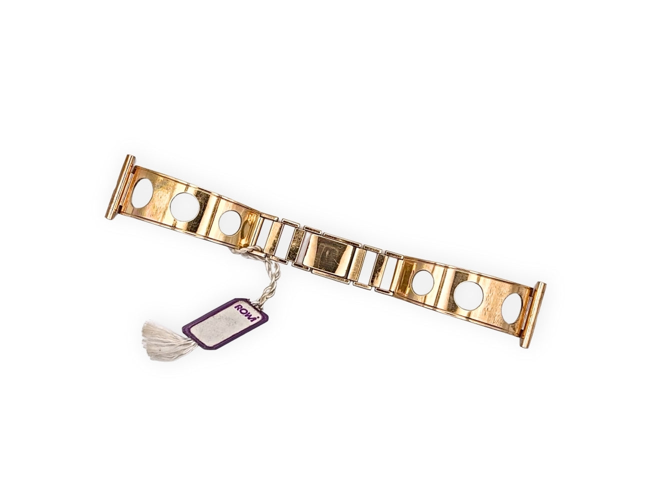 Bracciale da corsa ROWI in acciaio placcato oro 22mm