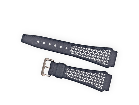 60's Swiss Golay and Guignard Playa black diver watch strap 20mm - NOS