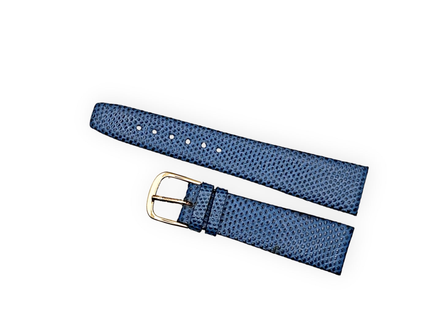 Blue leather strap 18mm